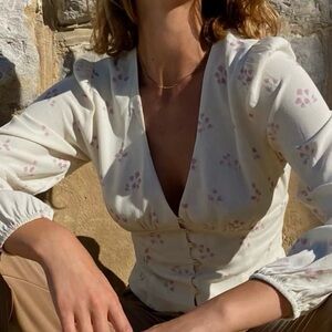 Aritzia spellbound block floral Blouse M